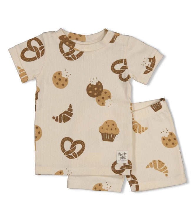 Feetje premium unisex shortama - Cosy Crumbs - zomer pyjama