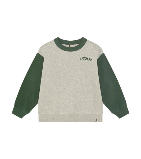 Daily7 Sweater Oversized Print Natural Melange