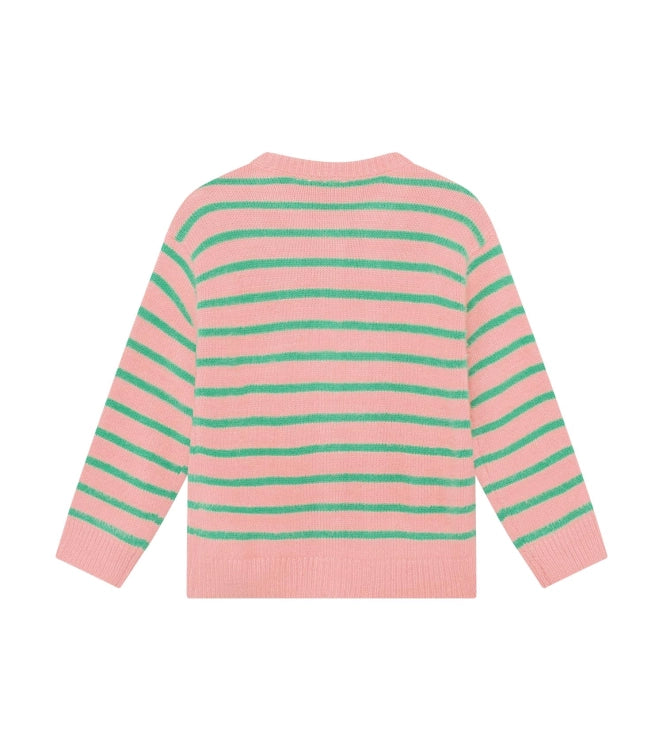 Daily7 Vest gestreept Lila - Knitwear Striped Cardigan