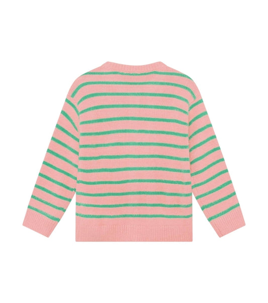 Daily7 Vest gestreept Lila - Knitwear Striped Cardigan