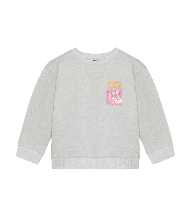 Daily7 Sweater Backprint Light Grey Melange