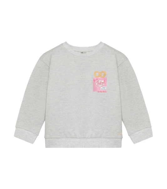 Daily7 Sweater Backprint Light Grey Melange
