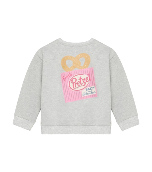 Daily7 Sweater Backprint Light Grey Melange