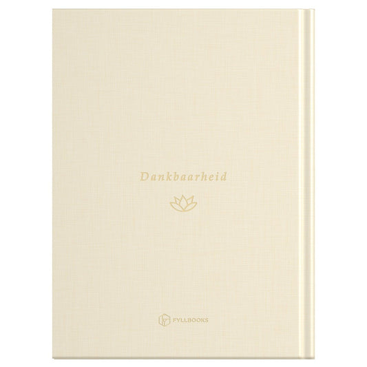 Dagboek voor Dankbaarheid - Linnen crème met goudfolie