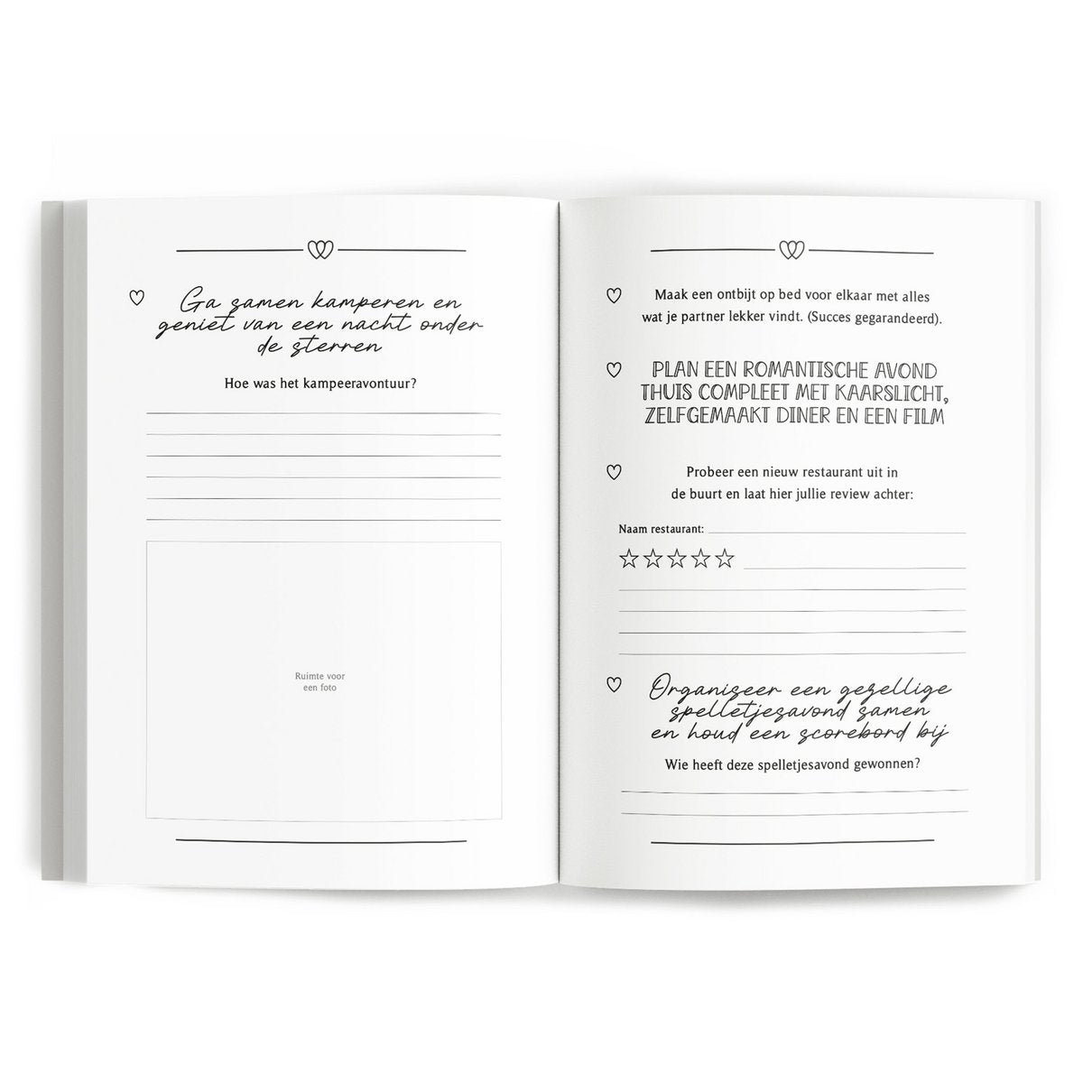 Bucketlist boek - Onze bucketlist uitdagingen 'voor liefdeskoppels'