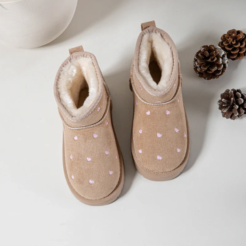 Heart Boots - Beige kids