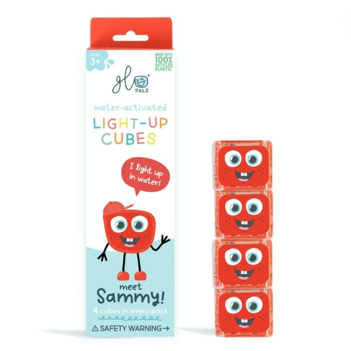 Glo Pals Lichtblokjes Sammy rood 4 stuks