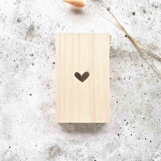 Wil je mijn getuigen zijn? - Houten kistje met houten cirkel - getuigen vragen