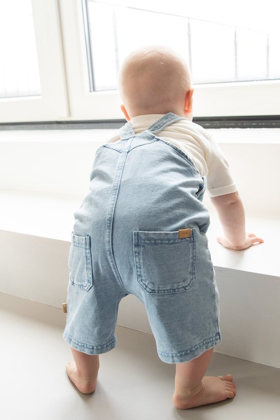 Bess - Salopette Short jog denim - light wash