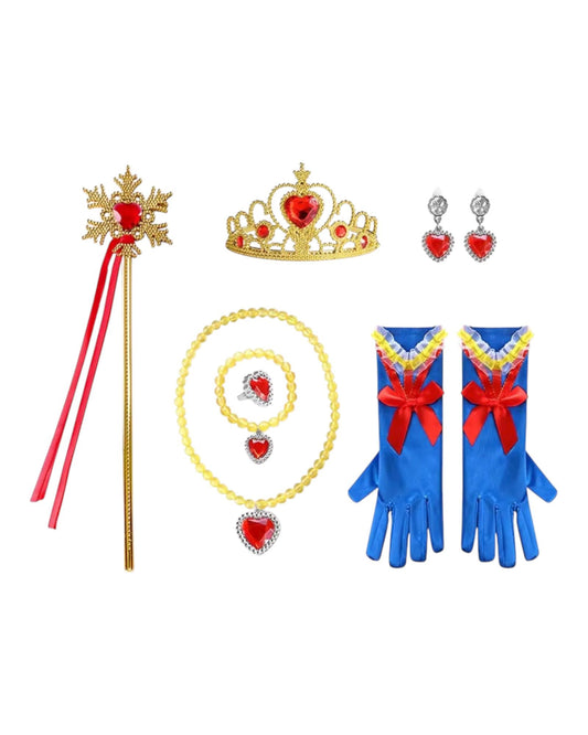 Prinsessen accessoires blauw/geel