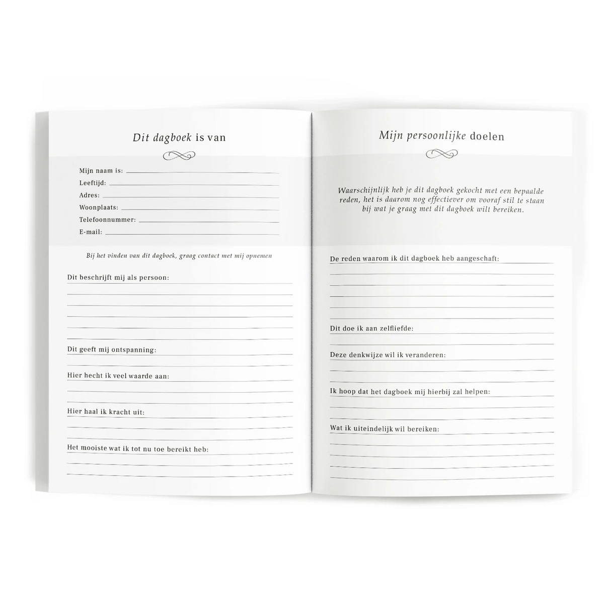 Dagboek voor Zelfliefde - Linnen camel met goudfolie