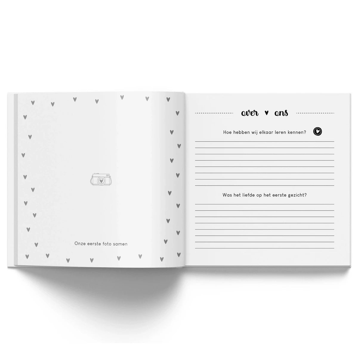 Liefdesboek voor koppels - Beige met Goudfolie