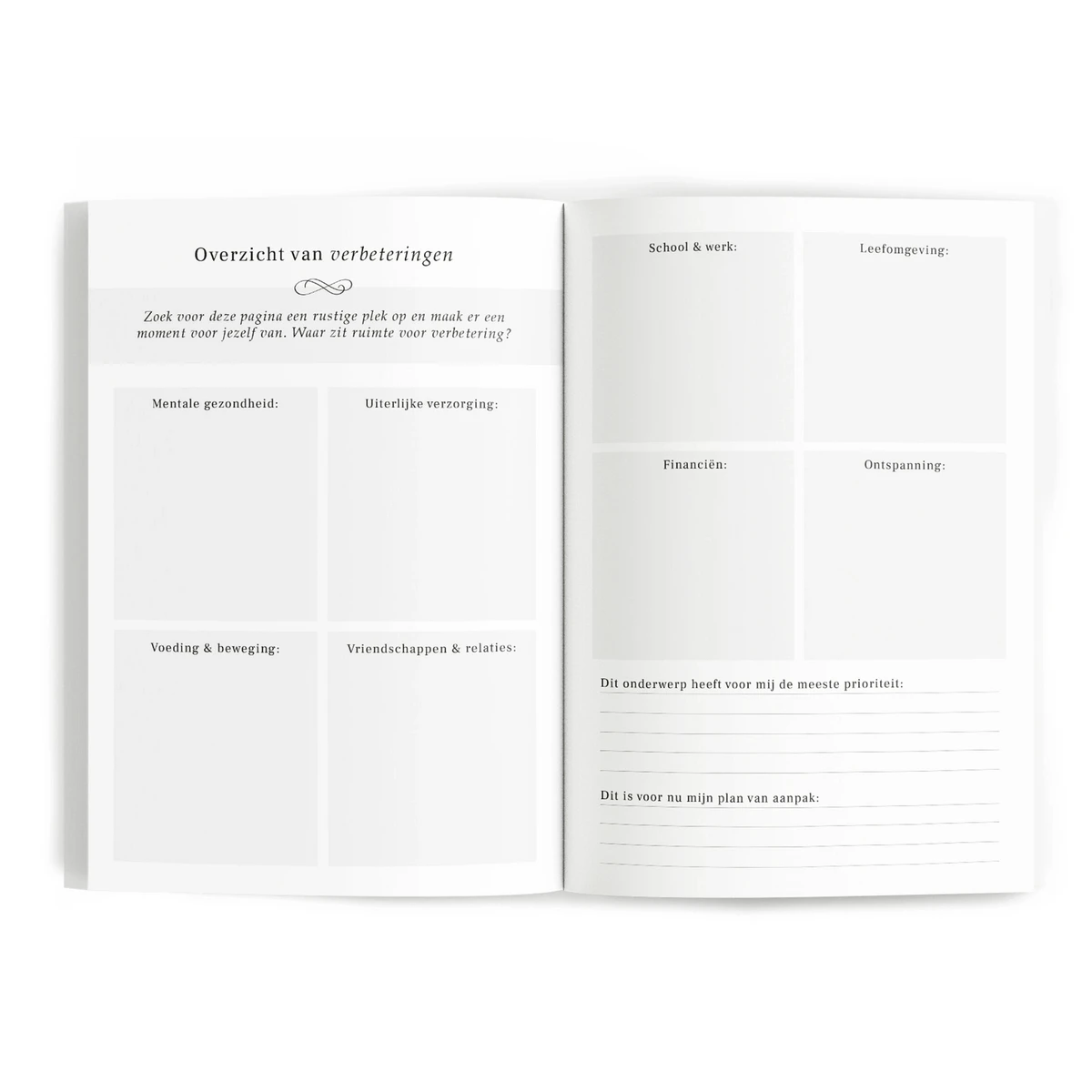 Dagboek voor Selfcare - Linnen roze met goudfolie