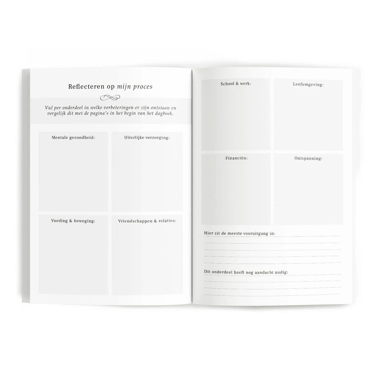 Dagboek voor Selfcare - Linnen roze met goudfolie