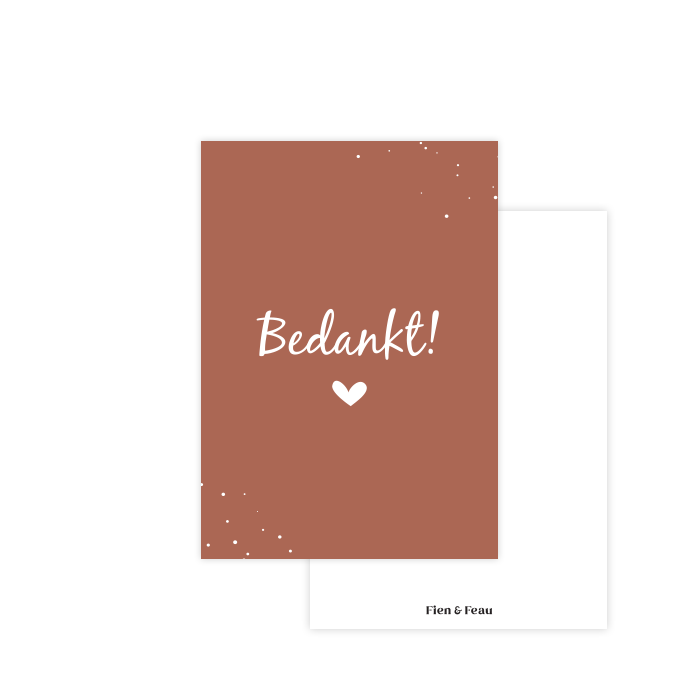 Kaartje | bedankt roest