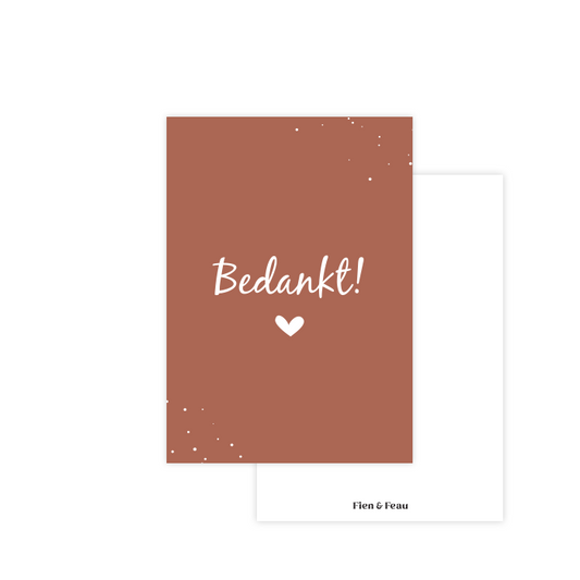 Kaartje | bedankt roest