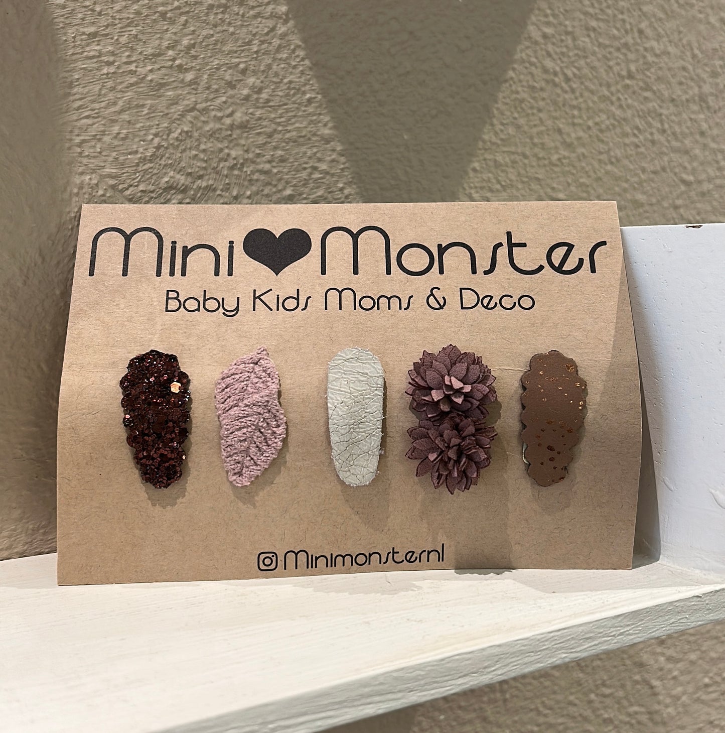 Mini monster anti slip speldjes Brown