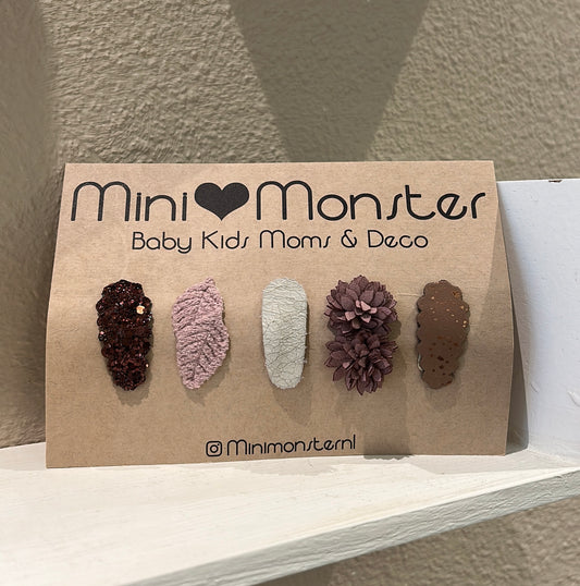 Mini monster anti slip speldjes Brown