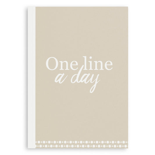 One Line A Day dagboek - Beige