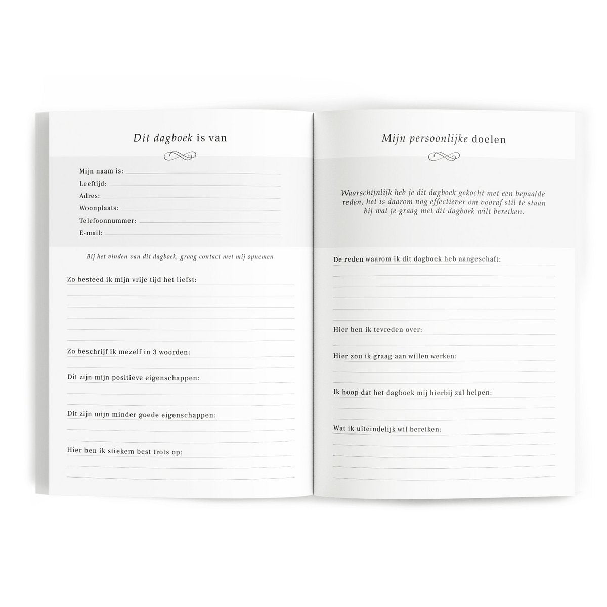 Dagboek voor Dankbaarheid - Linnen crème met goudfolie