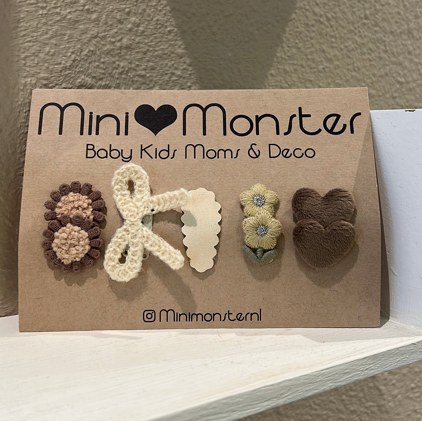 Mini monster anti slip speltjes strik wit