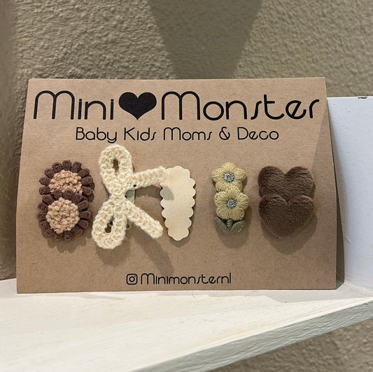 Mini monster anti slip speltjes strik wit