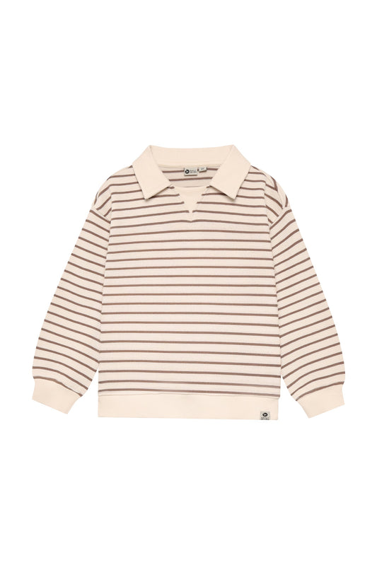 Daily 7 Sweater Collar - Sandshell strepen