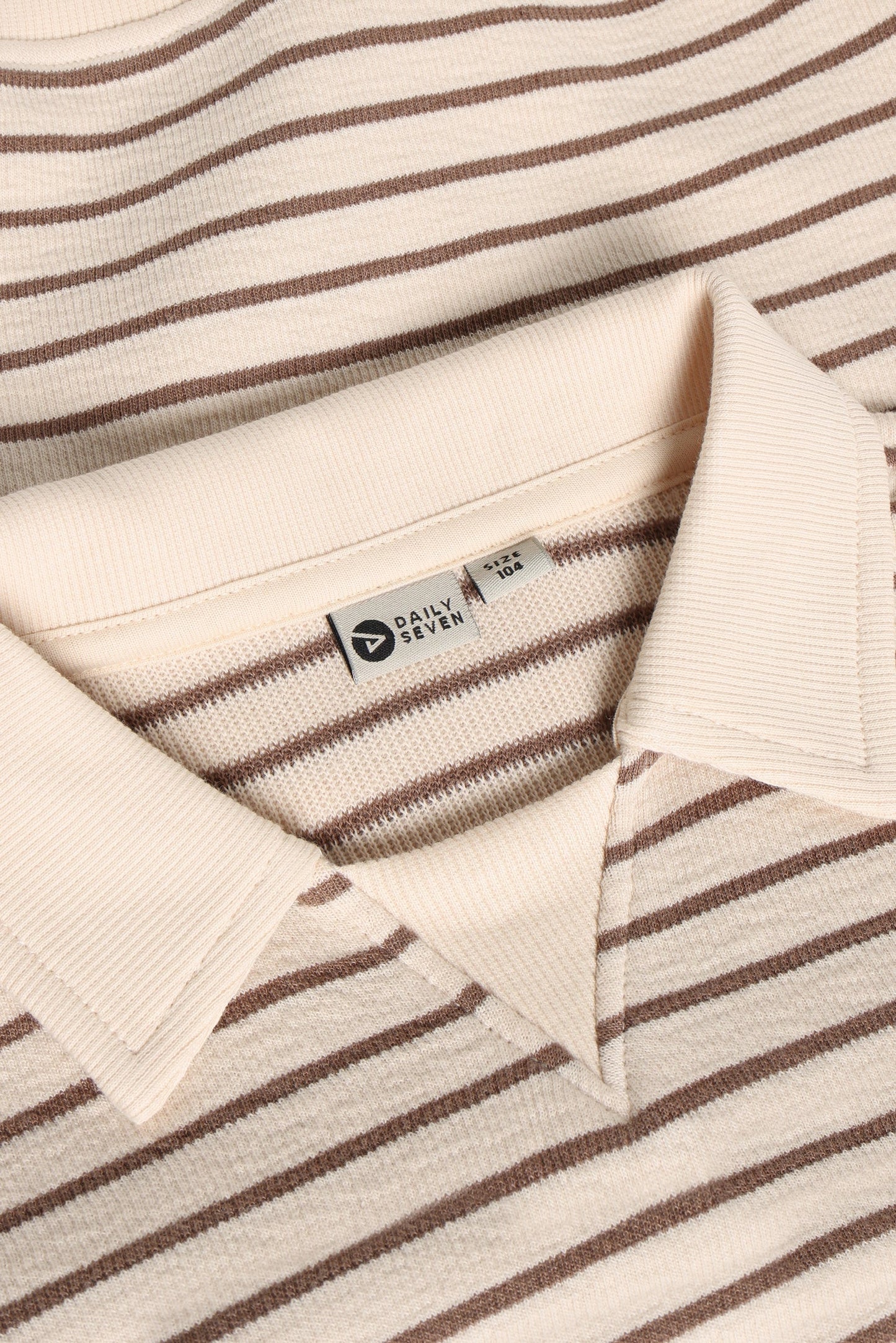 Daily 7 Sweater Collar - Sandshell strepen