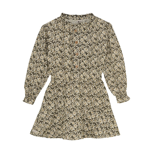 Daily 7 - Dress Longsleeve Shiny Flower | Phantom