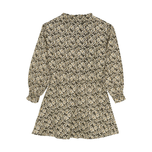 Daily 7 - Dress Longsleeve Shiny Flower | Phantom