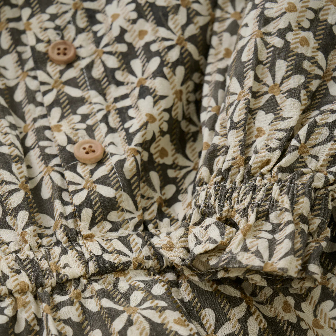 Daily 7 - Dress Longsleeve Shiny Flower | Phantom