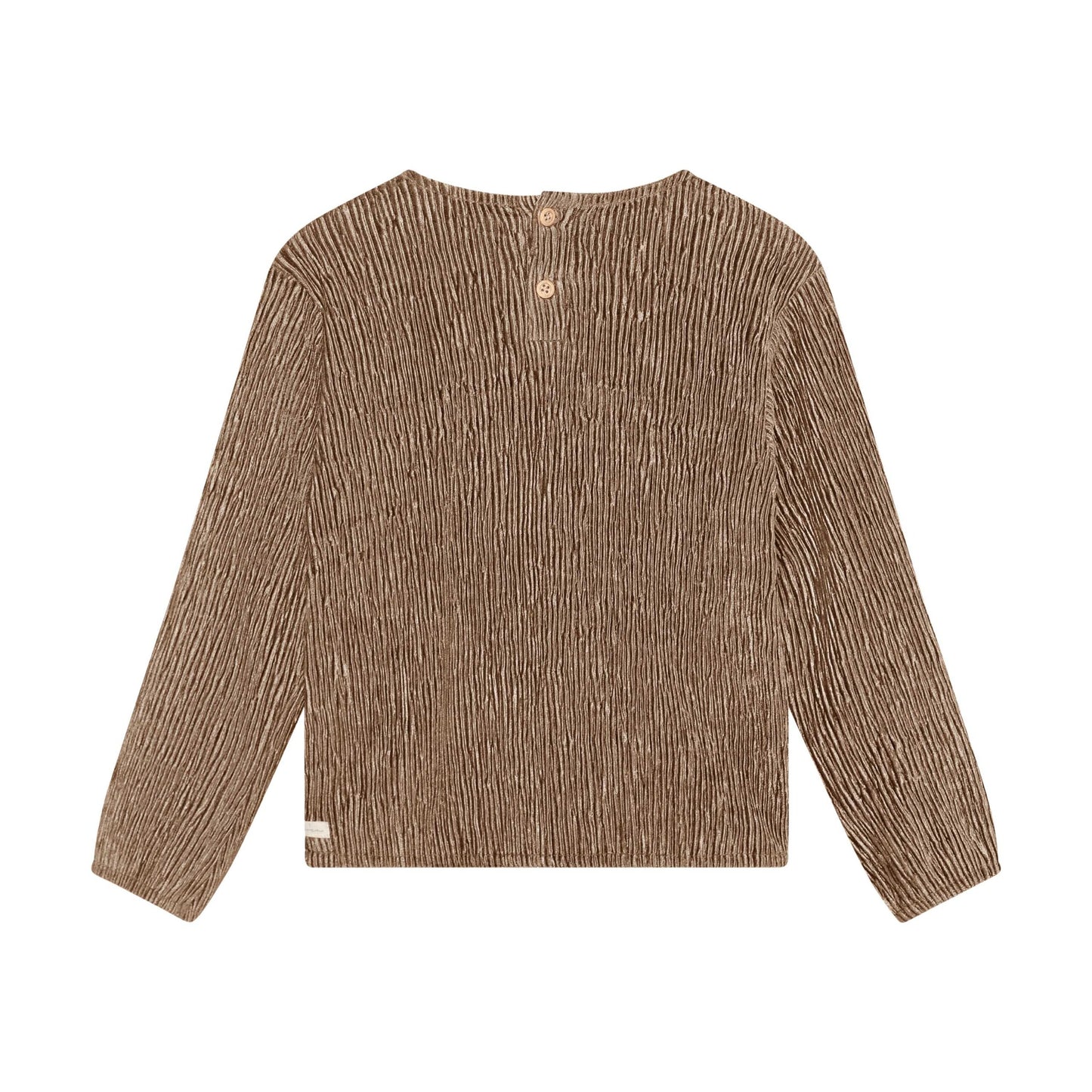 Daily 7 meisjes longsleeve velvet shirt bruin