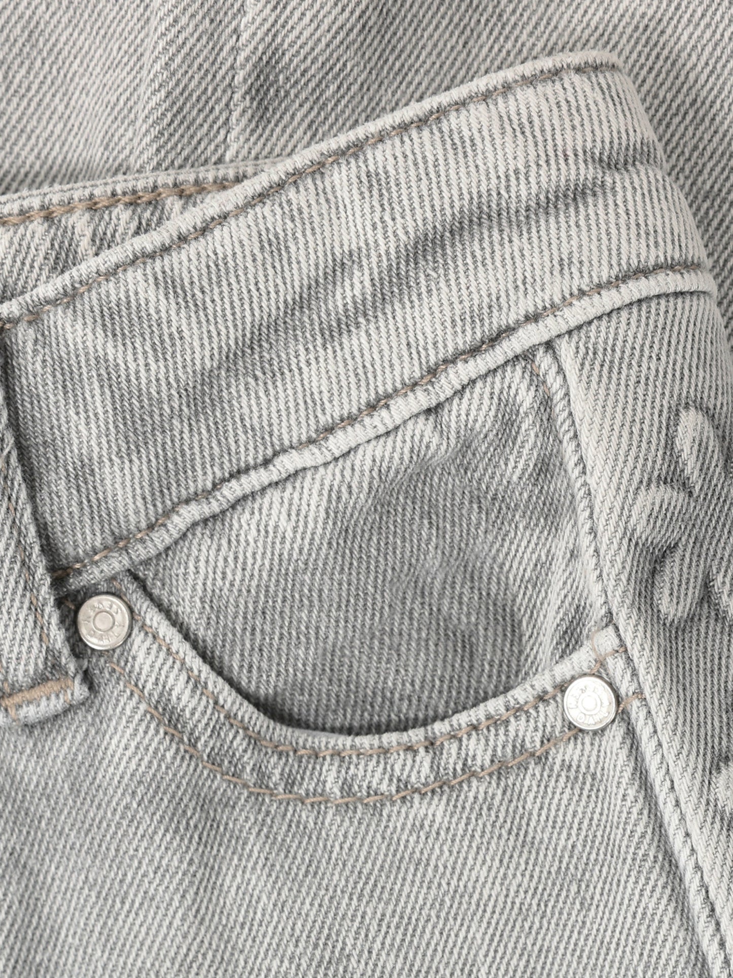 Daily 7 meisjes denim wide fit jeans grijs embossing GOTS