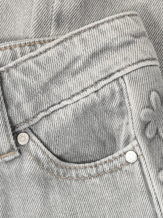 Daily 7 meisjes denim wide fit jeans grijs embossing GOTS