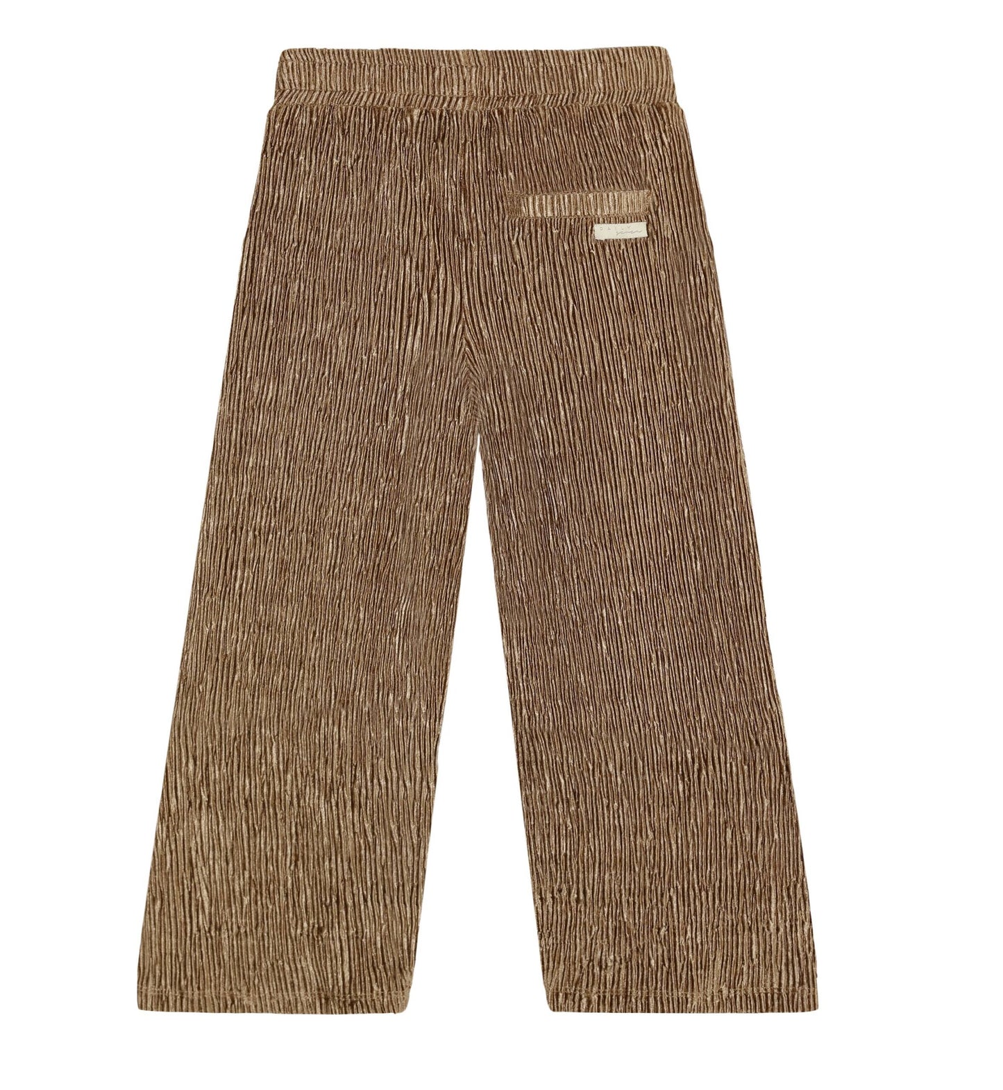 Daily 7 meisjes wide fit velour broek bruin