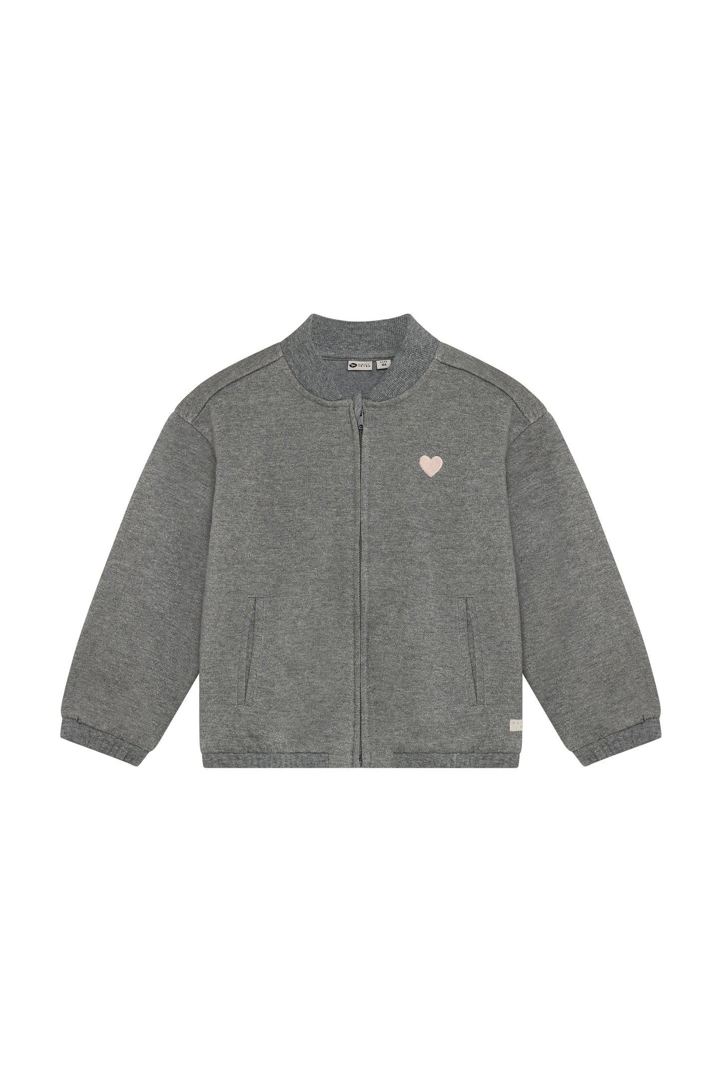 Daily 7 Jacket Heart Glitter - Mid Grey Melange