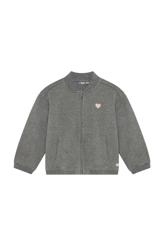 Daily 7 Jacket Heart Glitter - Mid Grey Melange