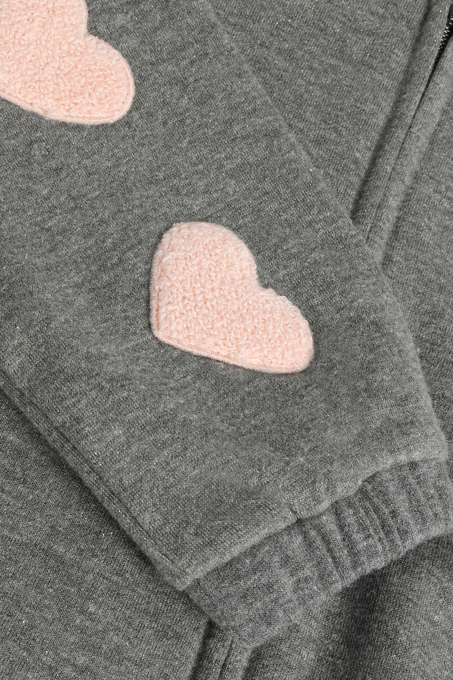 Daily 7 Jacket Heart Glitter - Mid Grey Melange