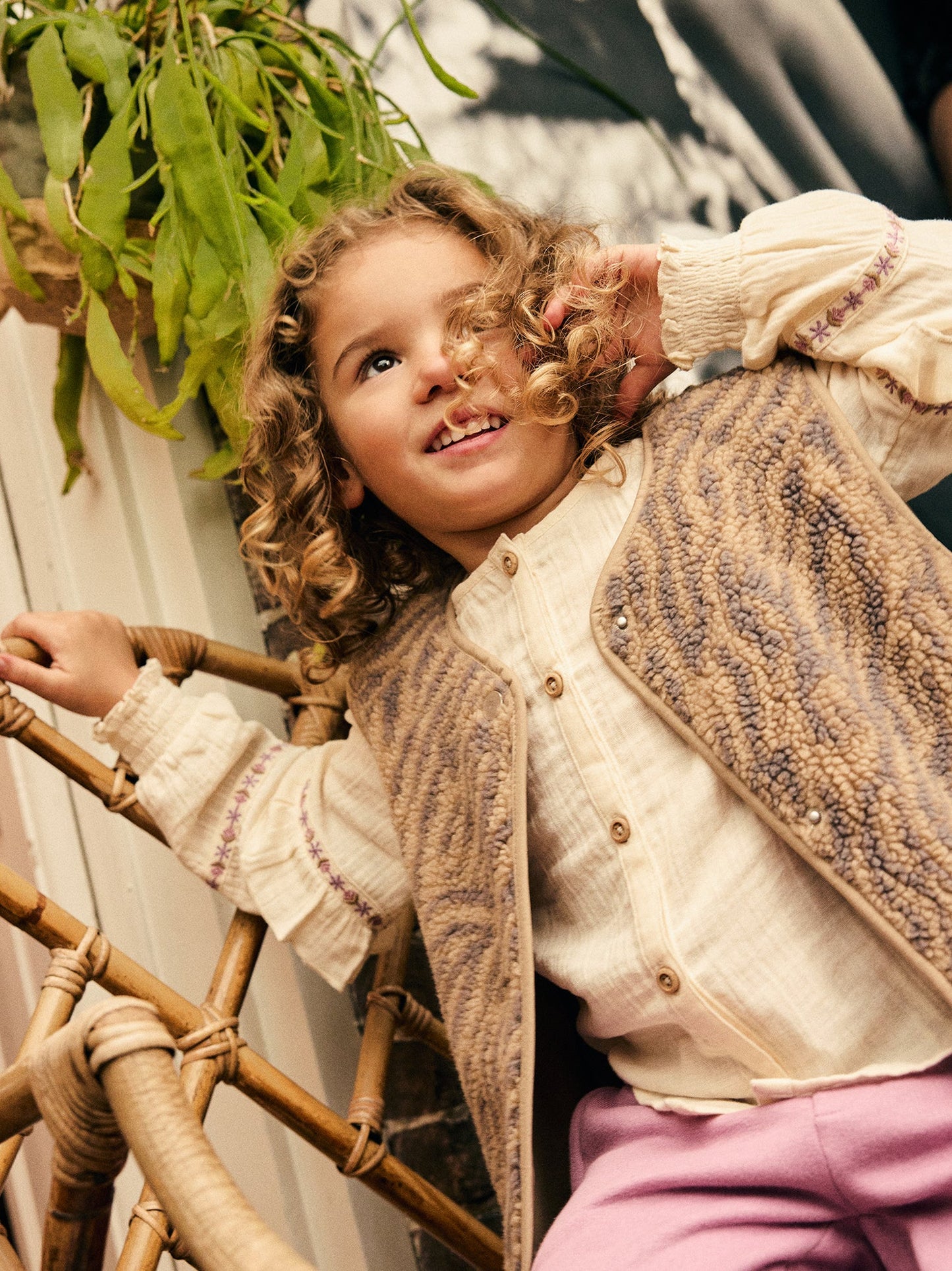 Daily 7 Gilet Teddy Animal - Ginger Root