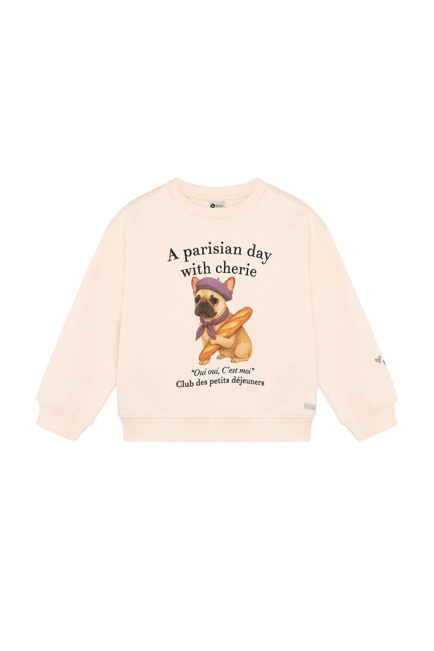 Daily 7 Sweater - Mother of Pearl - Franse bulldog