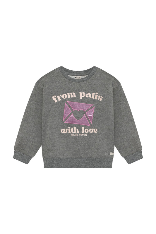 Daily 7 Sweater - Mid Grey Melange - Paris with love