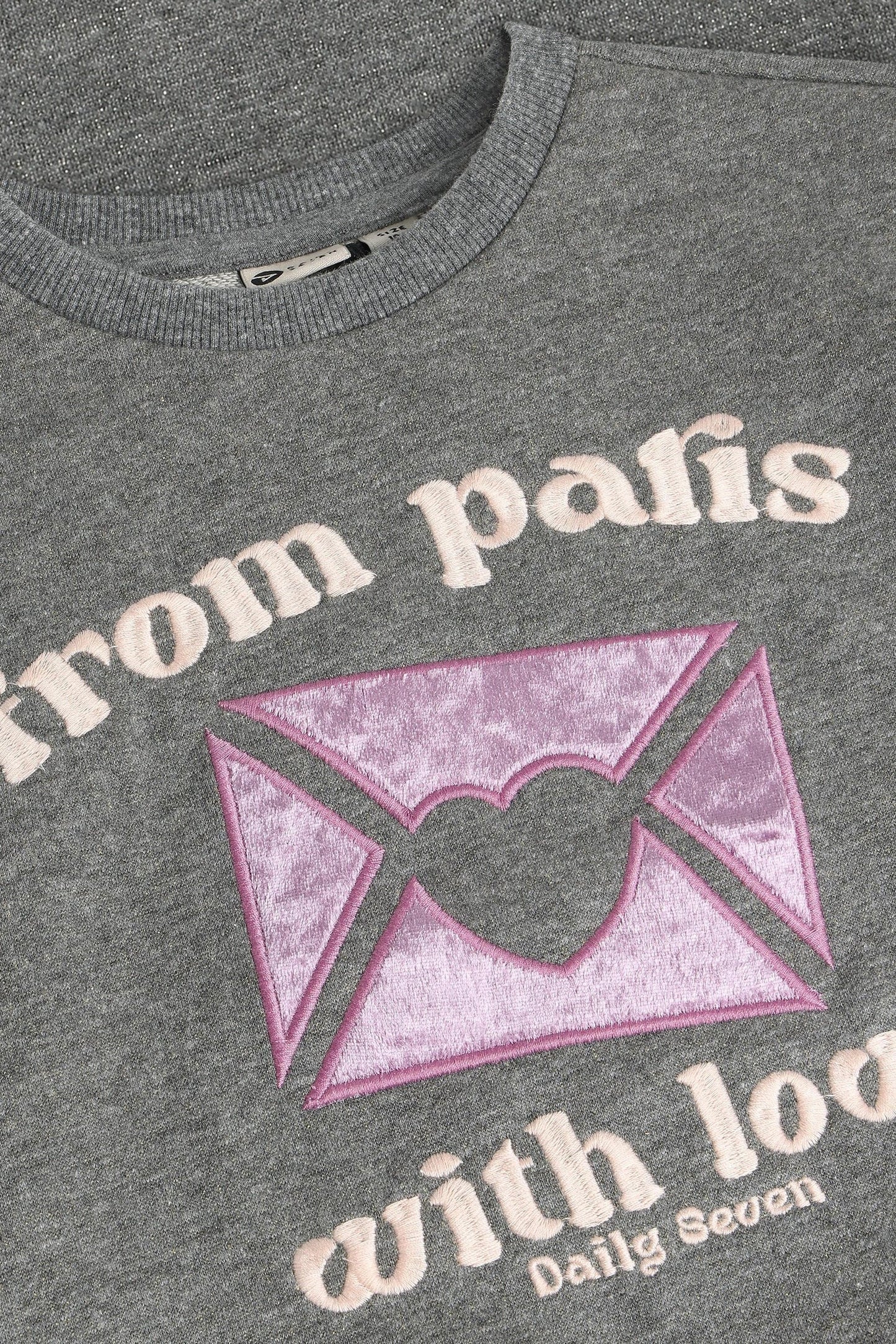 Daily 7 Sweater - Mid Grey Melange - Paris with love