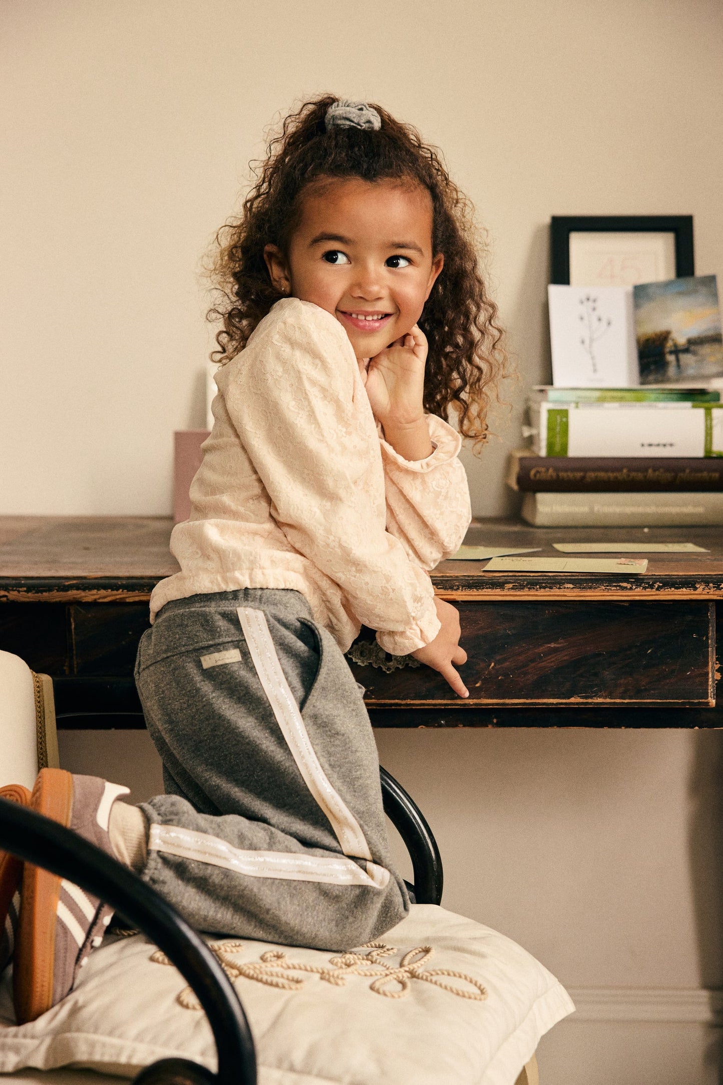 Daily 7 Joggingbroek Glitter - Mid Grey Melange