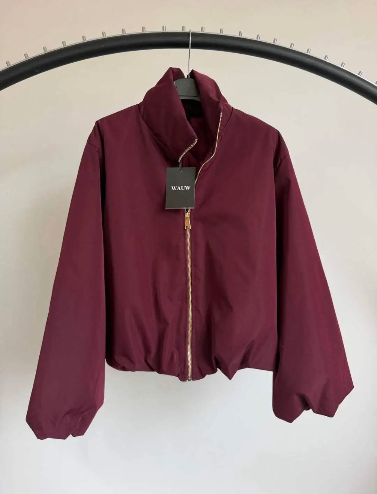 Wauw Fashion gevoerd jasje bordeaux met kraag