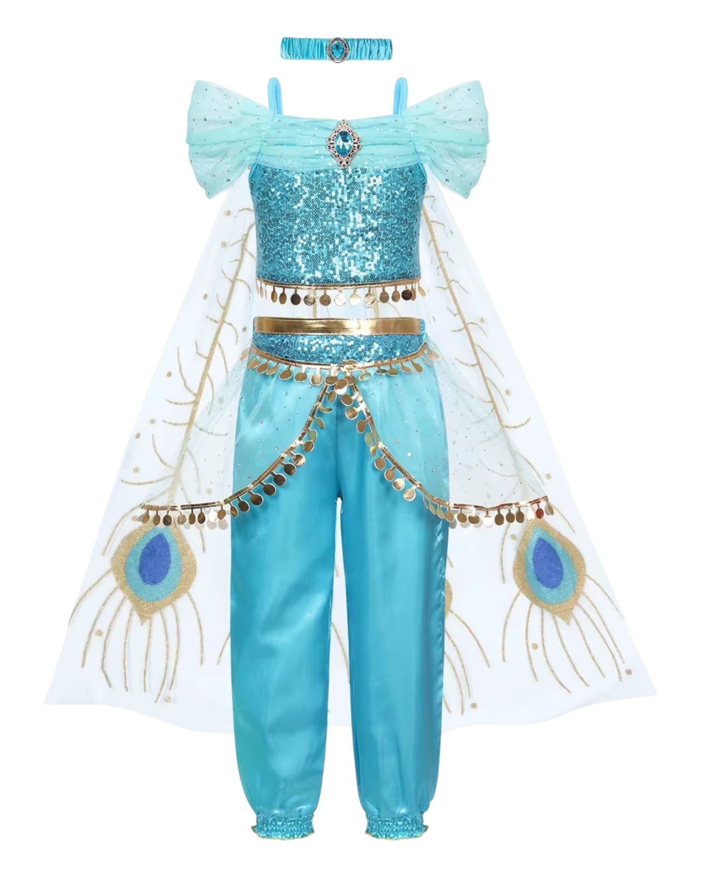 Jasmine Prinsessen Kostuum - Arabische Nachten 3-delig Set