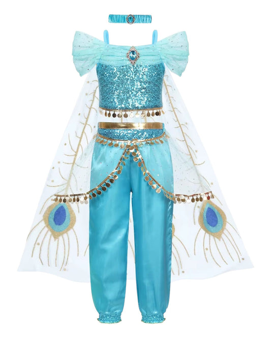 Jasmine Prinsessen Kostuum - Arabische Nachten 3-delig Set