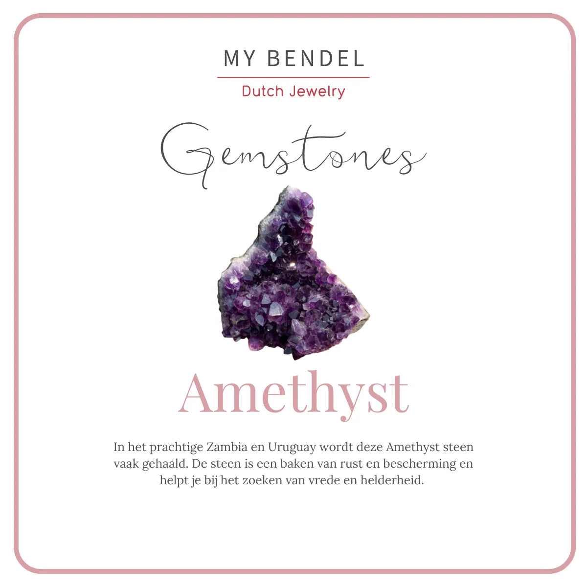 My Bendel - Harten Ring • Amethist - stainless steel