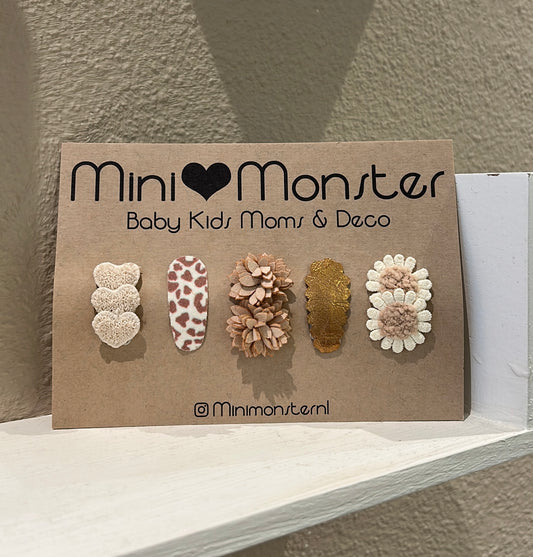 Mini monster anti slip speldjes panter