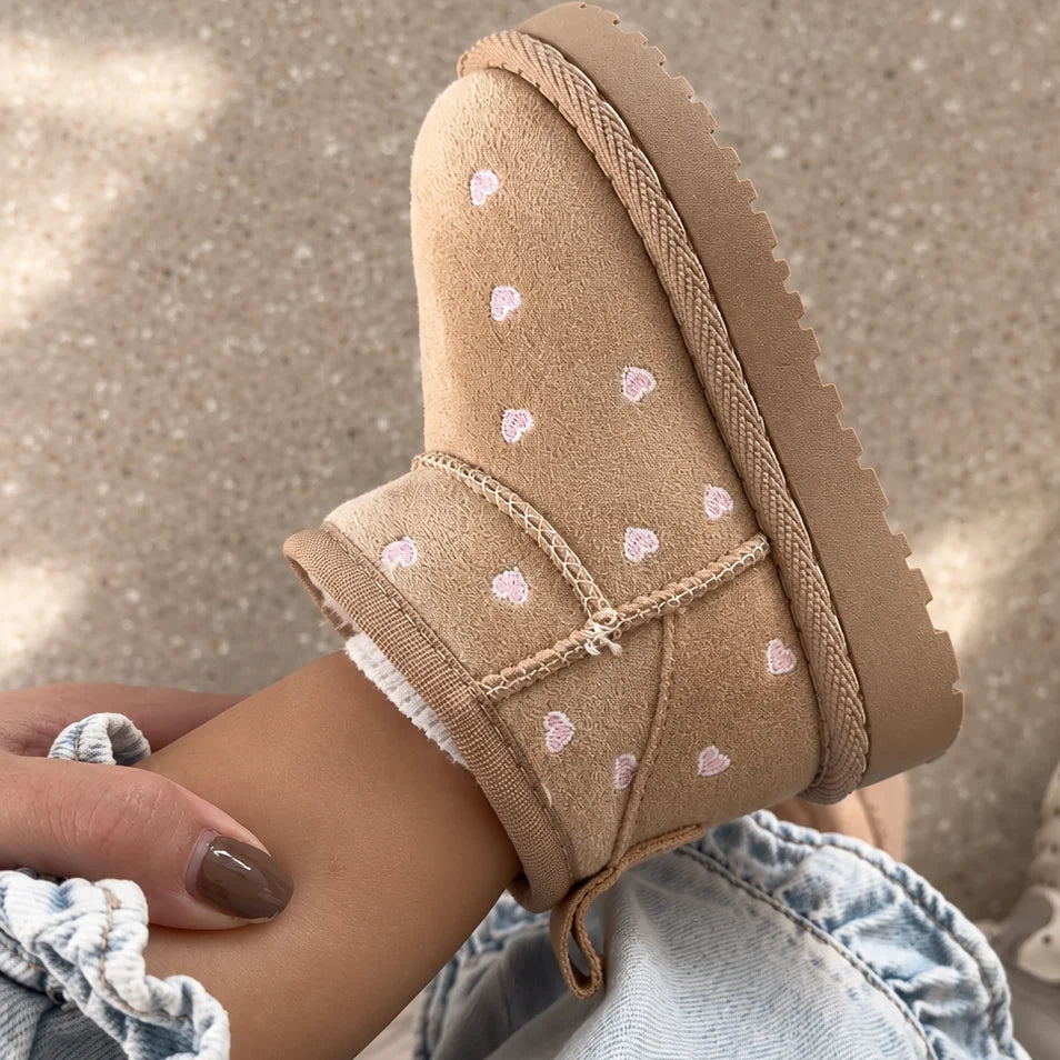 Heart Boots - Beige - hartjes laarzen