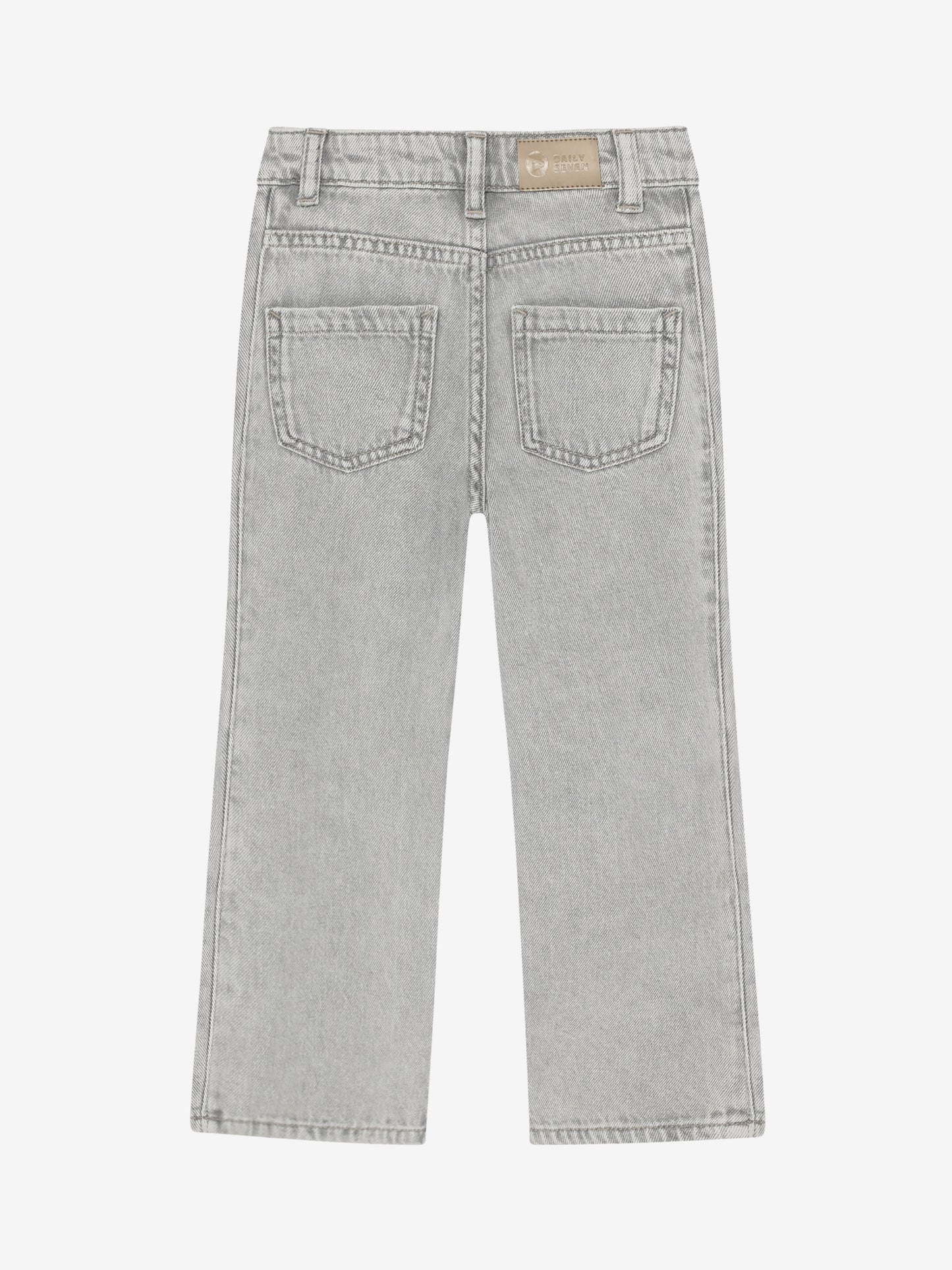 Daily 7 meisjes denim wide fit jeans grijs embossing GOTS